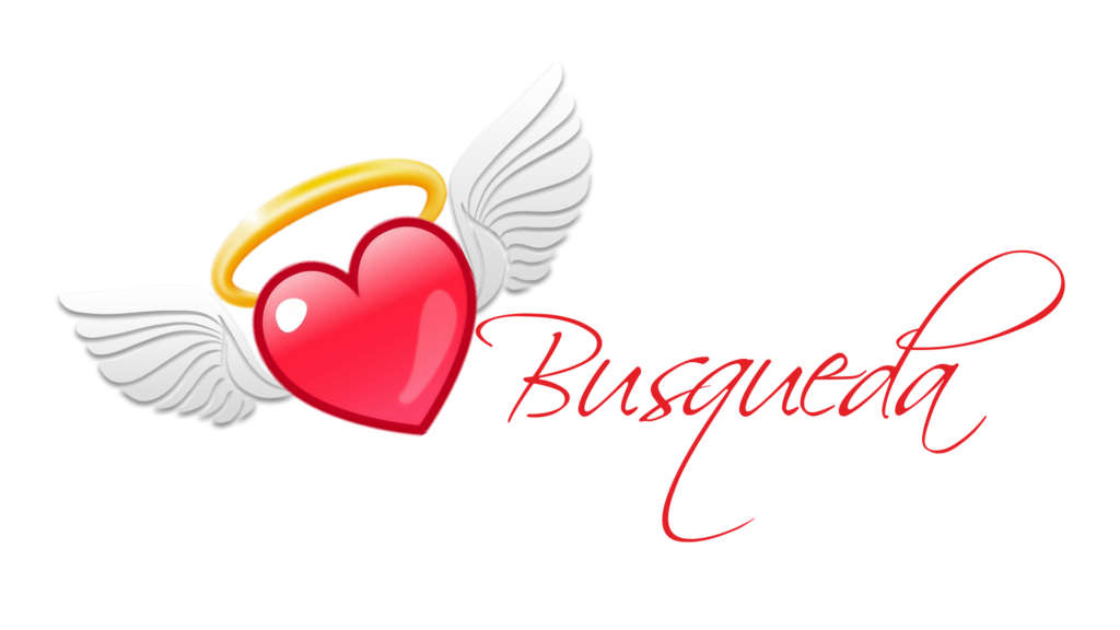 White version of the En búsqueda de un ángel campaign logo.