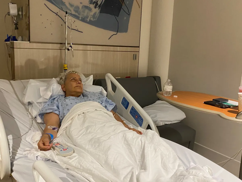 Aminta Pérez receiving hospital care in the United States in May 2026.