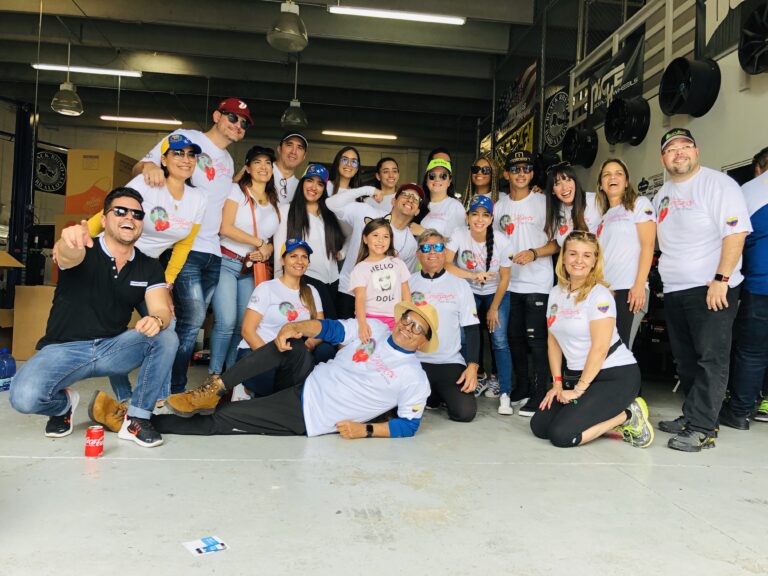 Foundation volunteers and community members gathered at the collection point in Doral.